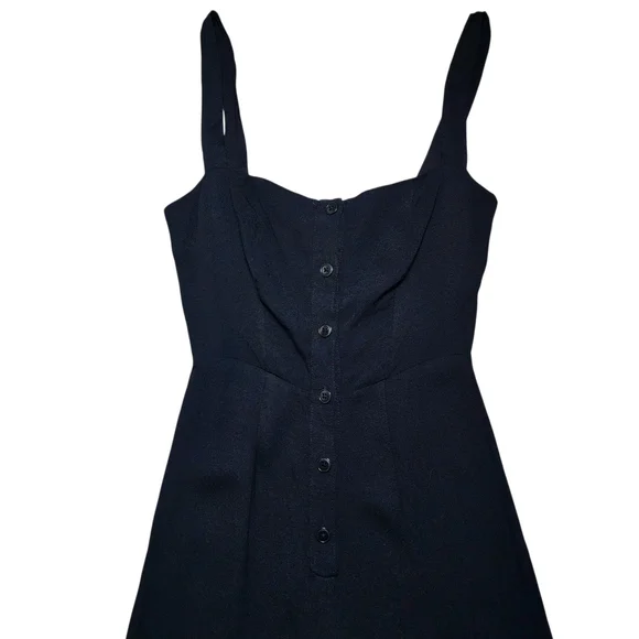 Reformation Black Button-Down Dress